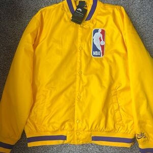 Nike Yellow and Purple NBA Bomber Jacket